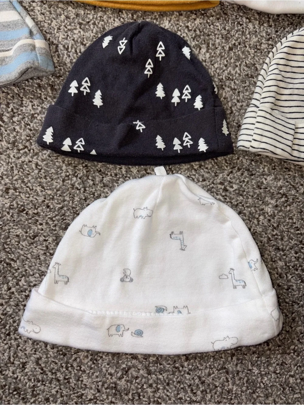 Lot of 8 Baby Beanie Hat  - Janie and Jack, Tahari, Gerber, Carters